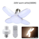 Axyaa 28W E27 LED Light Bulb with Timer Remote Controller for Home, Warehouse, Garage