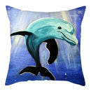 Axyaa Dolphin Pattern Cushion Cover 45x45cm