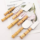 Axyaa Bamboo Cheese Knives Set - Stainless Steel Cutlery for Cheese-Lovers