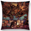 Axyaa Three Eyes Raven Steampunk Hummingbird Sofa Pillow Case Owl Cushion Cover