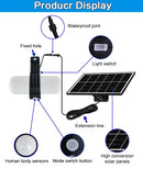 Axyaa 1000LM Solar Security Motion Sensor Flood Lights for Outdoor Garden