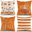 Axyaa Buffalo Check Print Linen Pillow Cover 45x45 for Fall Thanksgiving Decor