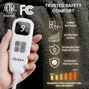 Axyaa Electric Blanket Throw: Fast Heating, Double Sided Sherpa, 10 Heating Levels