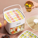 Axyaa Ice Mold Maker with Easy-press Lid, Large Capacity Storage Container
