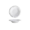 Axyaa Rock Pattern Ceramic Deep Plate - Premium White Restaurant Tableware