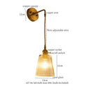 Axyaa Striped Glass LED Wall Sconce - Japanese Vintage Style
