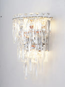 Axyaa Gold/Chrome Crystal Wall Lamps - Modern LED Lights for Interior Decor