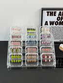 Axyaa Nail Display Box & Storage Case for Fake Nails - Clear Acrylic Holder