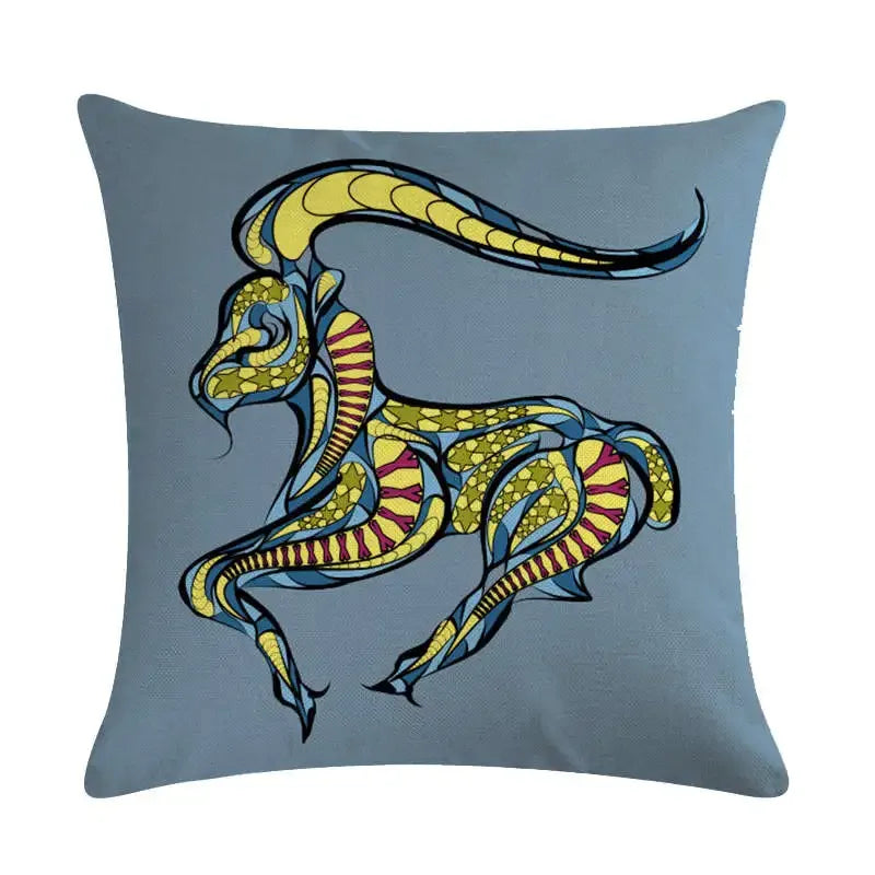 Gemini Libra Taurus Pillow Case by Axyaa: Linen Sofa Car Decorative Cover