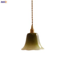 Axyaa Green Pink Glass Pendant Light: Elegant E14 LED Hanging Lamp for Home Decor