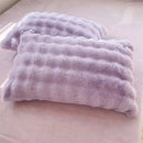 Axyaa Light Luxury Rabbit Plush Pillowcase - Soft Bunny Cushion Cover