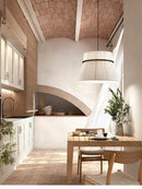 Axyaa Wabi-sabi Pendant Lamp: Modern Fabric Hanging Chandelier for Dining Room
