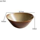 Axyaa Ceramic Ramen Noodle Bowls, Snack & Dessert Plates, Oval Specialty Tableware