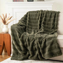 Axyaa Faux Rabbit Fur Throw Blanket