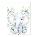 Axyaa Jungle Animal Nursery Canvas Print with Custom Name - Kids Room Wall Art
