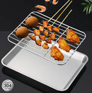 Axyaa Stainless Steel Buffet Tray with Drain Rack and Grease Trap