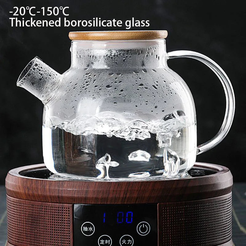 Axya Glass Teapot Set with Cup and Removable Filter Spout
