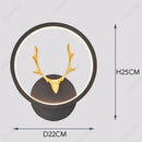 Axyaa LED Deer Head Wall Lamp for Bedroom Living Room Lighting