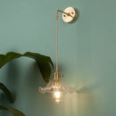 Axyaa Nordic Glass LED Wall Lamp with Copper Arm for Home Decor