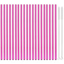 Axyaa Stainless Steel Reusable Straw Set - 20pcs High Quality Metal Straws