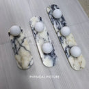 Axyaa Marble LED Wall Light Brass Glass Bedroom Sconce Stairs Lamp Hotel Shop Decoration