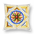 Axyaa Green Leaf Moroccan Flowers Cushion Cover 45X45cm
