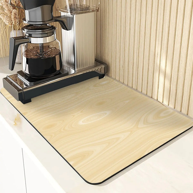 Axyaa Kitchen Coaster: Absorbent Drying Mat, Arbor Print, Dish Drying Mats, Table Pads