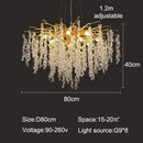 Axyaa Modern Luxury Crystal Chandelier LED Pendant Lamp for Home Decor