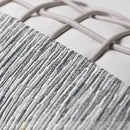 Axyaa Gray Leather Woven Cushion Pillow for Villa Model Room Sofa