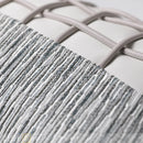 Axyaa Gray Leather Rope Woven Cushion Pillow for Modern Villa Living Room Sofas