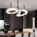 Axyaa Copper Marble Pendant Lamp for Modern Living Room Aesthetic