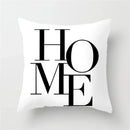 Axyaa Geometric Stripe Pillowcase with English Letter Design