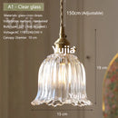 Axyaa Glass Pendant Light Trio for Kitchen Dining Room - Modern Mini Hanging Fixture
