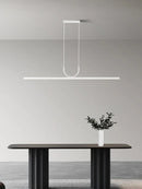 Axya LED Pendant Lamp: Modern Black/White Chandelier for Dining Room, Kitchen, Office