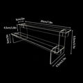 Clear Acrylic Makeup Organizer Rack by Axyaa - Cosmetic Storage Stand for Eyeshadow, Lipstick, Powder