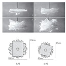 Axya Nordic Paper Pendant Light Cloud Lampshades for Living Room and Restaurant