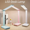 Axyaa LED Desk Lamp: 3-Level Dimmable Touch Sensor, Foldable Design, Eye Protection
