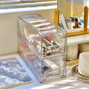 Axyaa Acrylic Makeup Storage Organizer with Transparent Drawers and Dustproof Cover