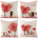 Valentine's Day Love Heart Cushion Cover 45x45cm by Axyaa