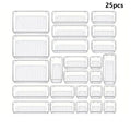 Axyaa Transparent Drawer Storage Box: Kitchen Tableware Cosmetics Organizer