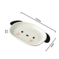 Axyaa Puppy-Shaped Sushi Plate Set | 8" Plate & 4" Dipping Dish