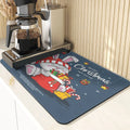 Axyaa Cute Rabbit Pattern Diatomaceous Earth Coasters Mats - Set of 4
