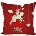 Axyaa Cartoon Couple Linen Pillowcase: Cute Room Decor & Valentine's Day Gift