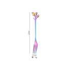Axyaa Stainless Steel Leaf Fruit Fork Set