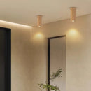 Yellow Cave Stone Tube Lamp for Wabi Sabi Living by Axyaa