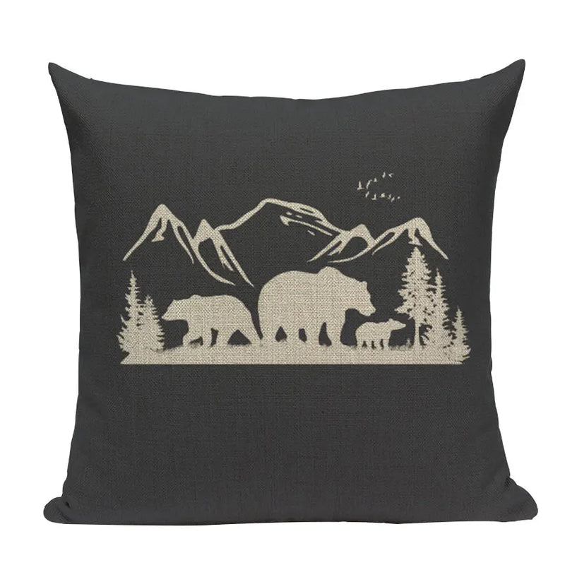 Axyaa Nordic Wildlife Cushion Covers 45x45cm Square Printed Pillow Case