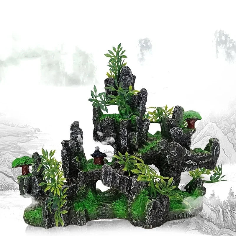 Axyaa Aquarium Rockery Moss Landscaping Decoration