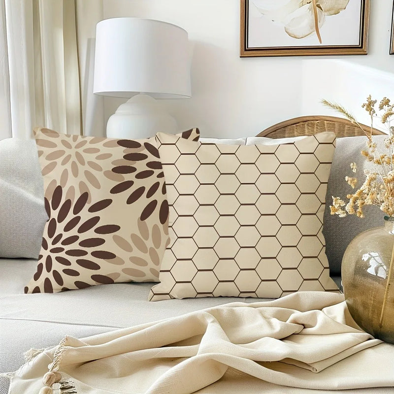 Axyaa Geometric Pattern Printed Pillowcase for Home Décor