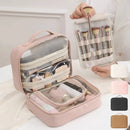 Axyaa Elegant Makeup Bag: Large Capacity, Handle, Travel-Friendly Cosmetic Organizer