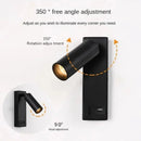 Axyaa LED Reading Light with USB Port and Switch - Rotatable Spotlight for Home Lighting